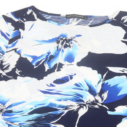 Womens UK Size 16 Just Elegance Blue Basic Blouse