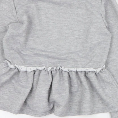 Boohoo Womens Grey  Polyester Pullover Sweatshirt Size 14  Pullover