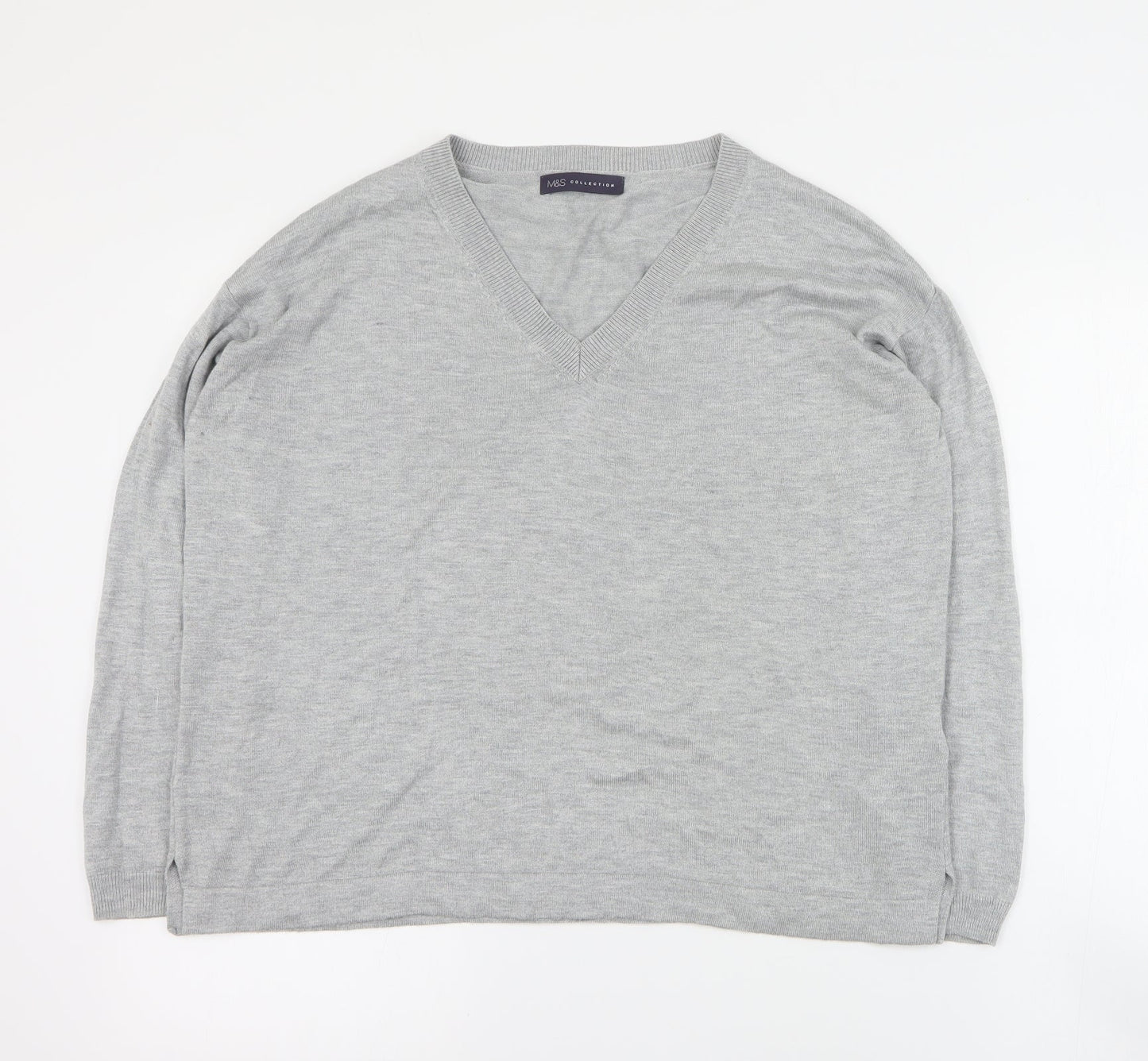 Womens UK Size M Marks and Spencer Grey Pullover Jumper