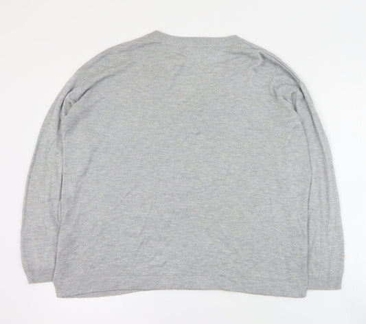 Womens UK Size M Marks and Spencer Grey Pullover Jumper