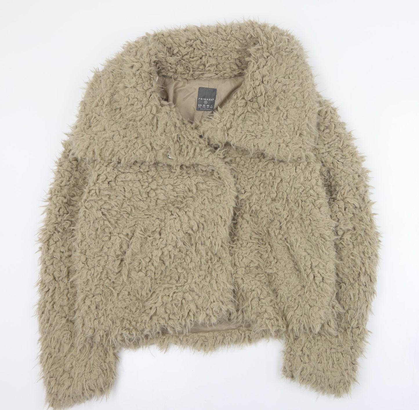 Primark Womens Brown   Jacket Coat Size S  Snap