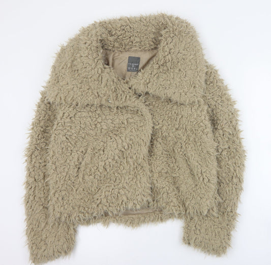 Primark Womens Brown   Jacket Coat Size S  Snap