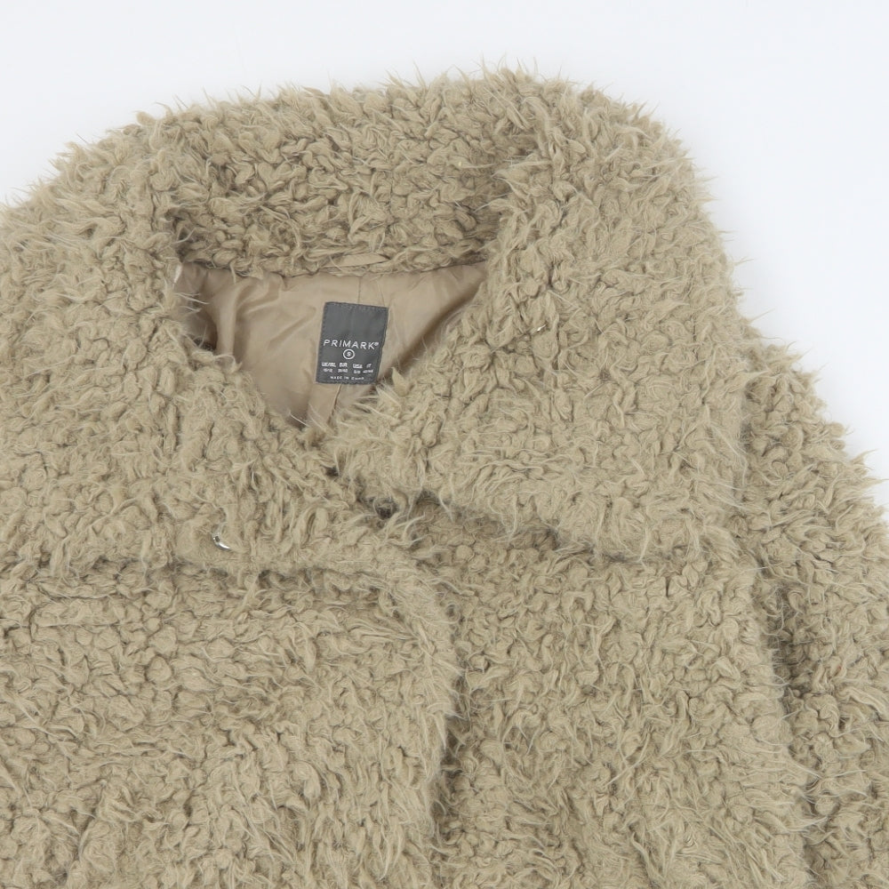 Primark Womens Brown   Jacket Coat Size S  Snap