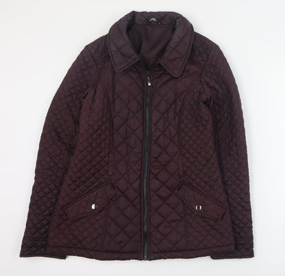 F&F Womens Purple   Quilted Coat Size 8  Zip