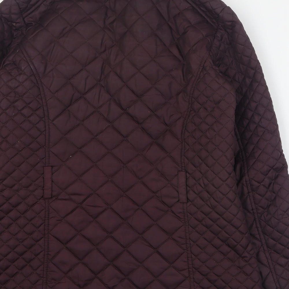 F&F Womens Purple   Quilted Coat Size 8  Zip