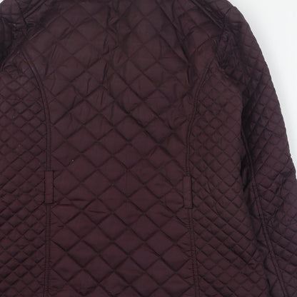 F&F Womens Purple   Quilted Coat Size 8  Zip