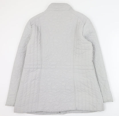 BHS Womens Grey   Pea Coat Coat Size 16  Zip