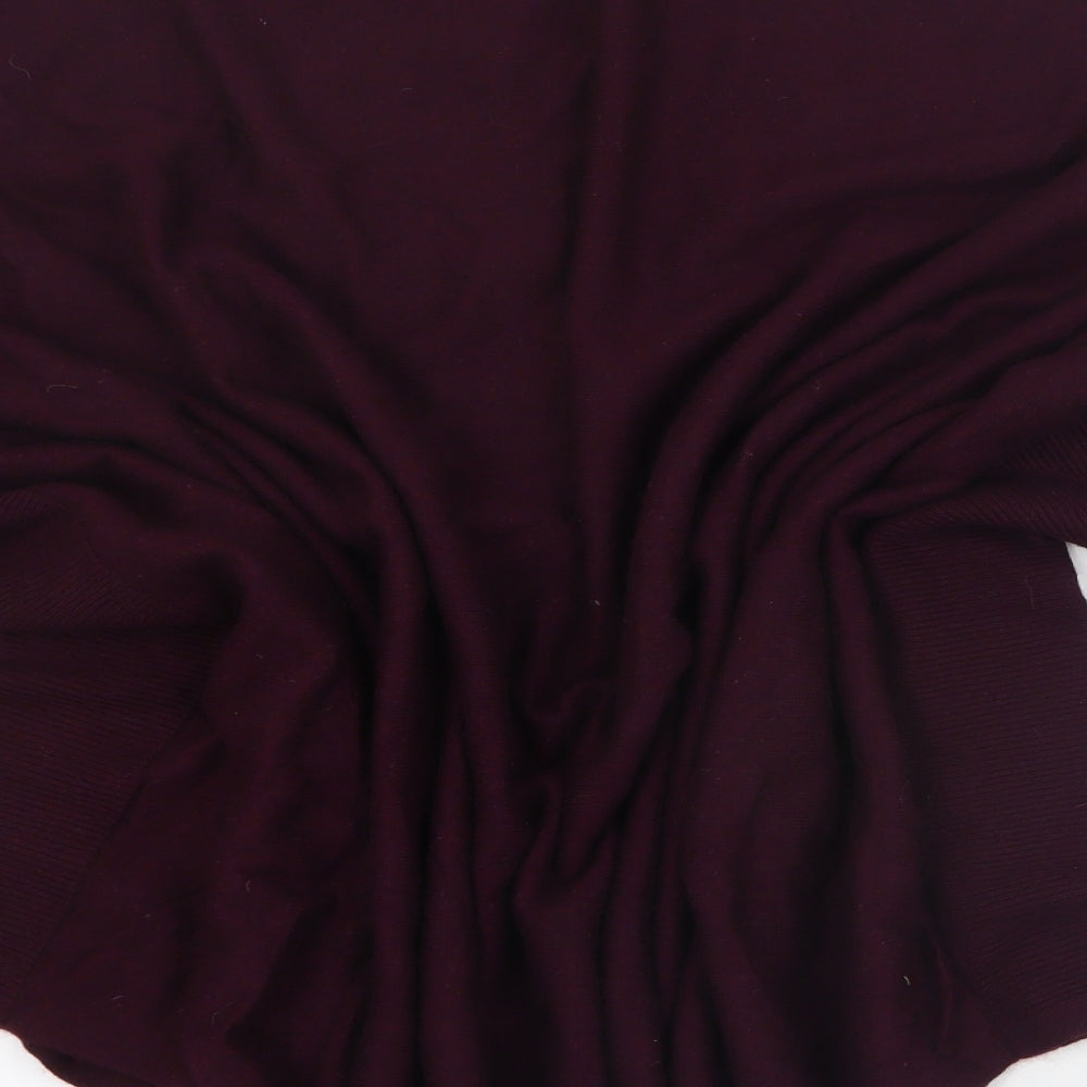 Autograph Womens Purple Round Neck  Modacrylic Pullover Jumper Size 12