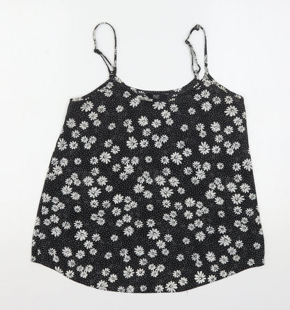 F&F Womens Multicoloured Floral Polyester Camisole Blouse Size 8 Round Neck