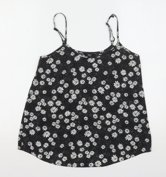 F&F Womens Multicoloured Floral Polyester Camisole Blouse Size 8 Round Neck