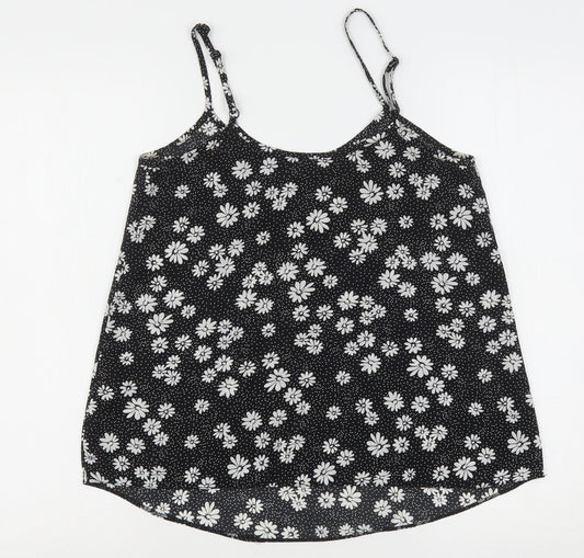 F&F Womens Multicoloured Floral Polyester Camisole Blouse Size 8 Round Neck
