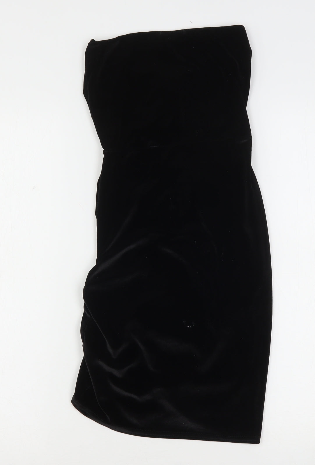 PRETTYLITTLETHING Womens Black  Polyester Bodycon  Size 6  V-Neck