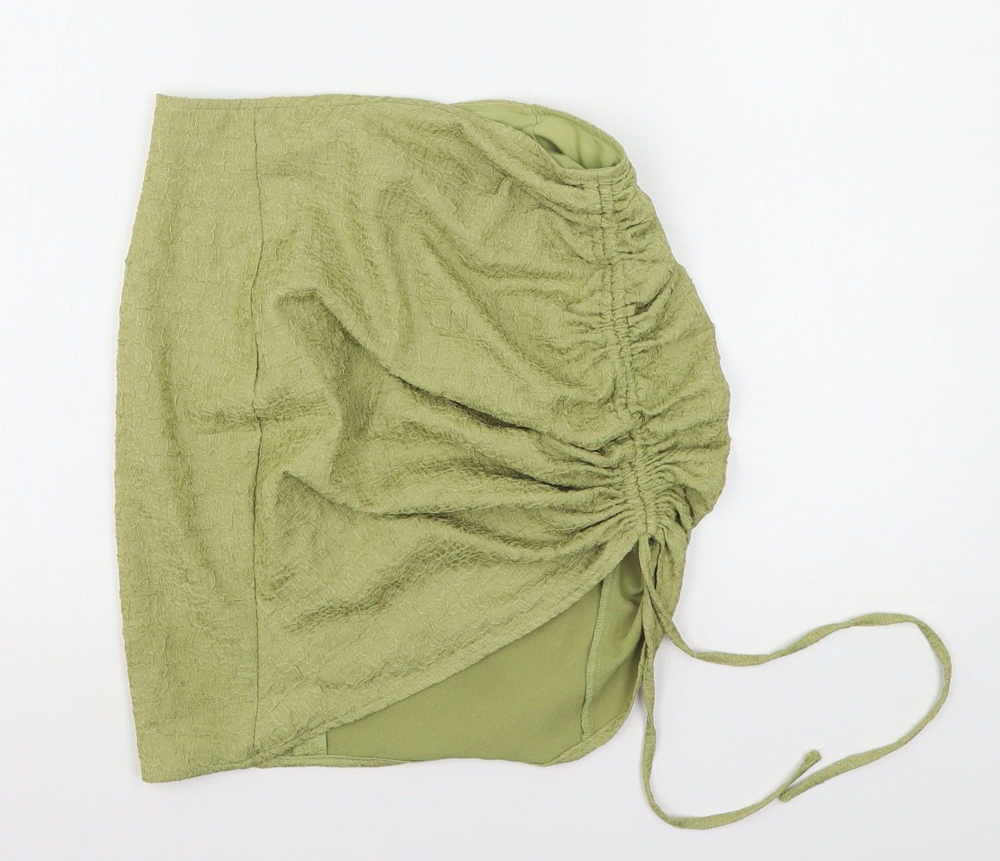PRETTYLITTLETHING Womens Green  Polyester Mini Skirt Size 8