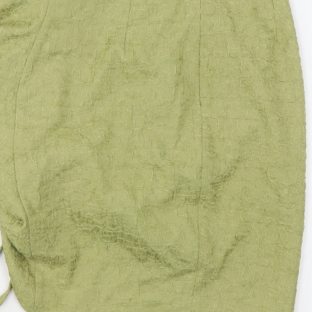 PRETTYLITTLETHING Womens Green  Polyester Mini Skirt Size 8
