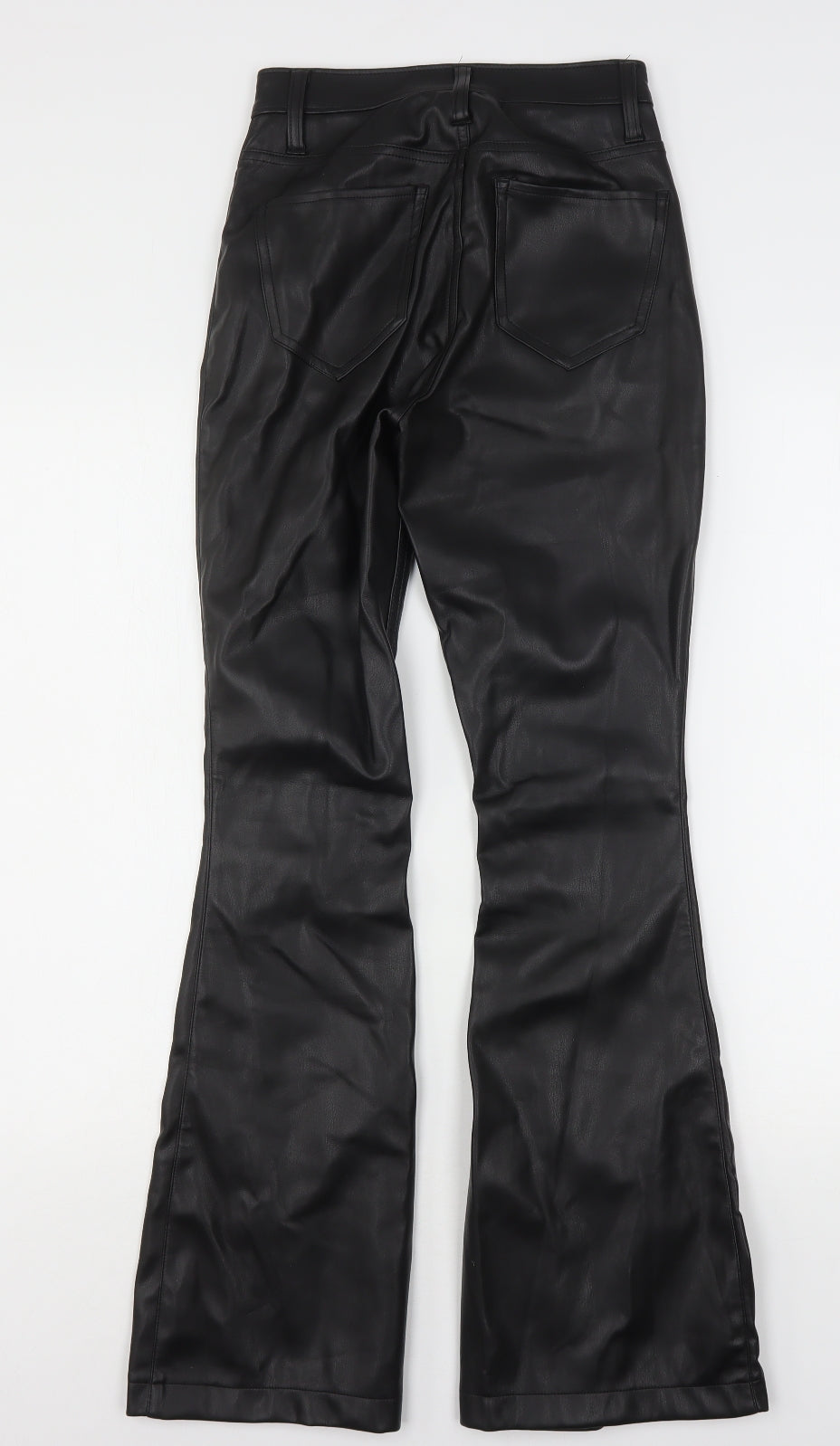 Hollister Womens Black  Polyester Bootcut Jeans Size 24 in L31 in Regular  - Leather Look