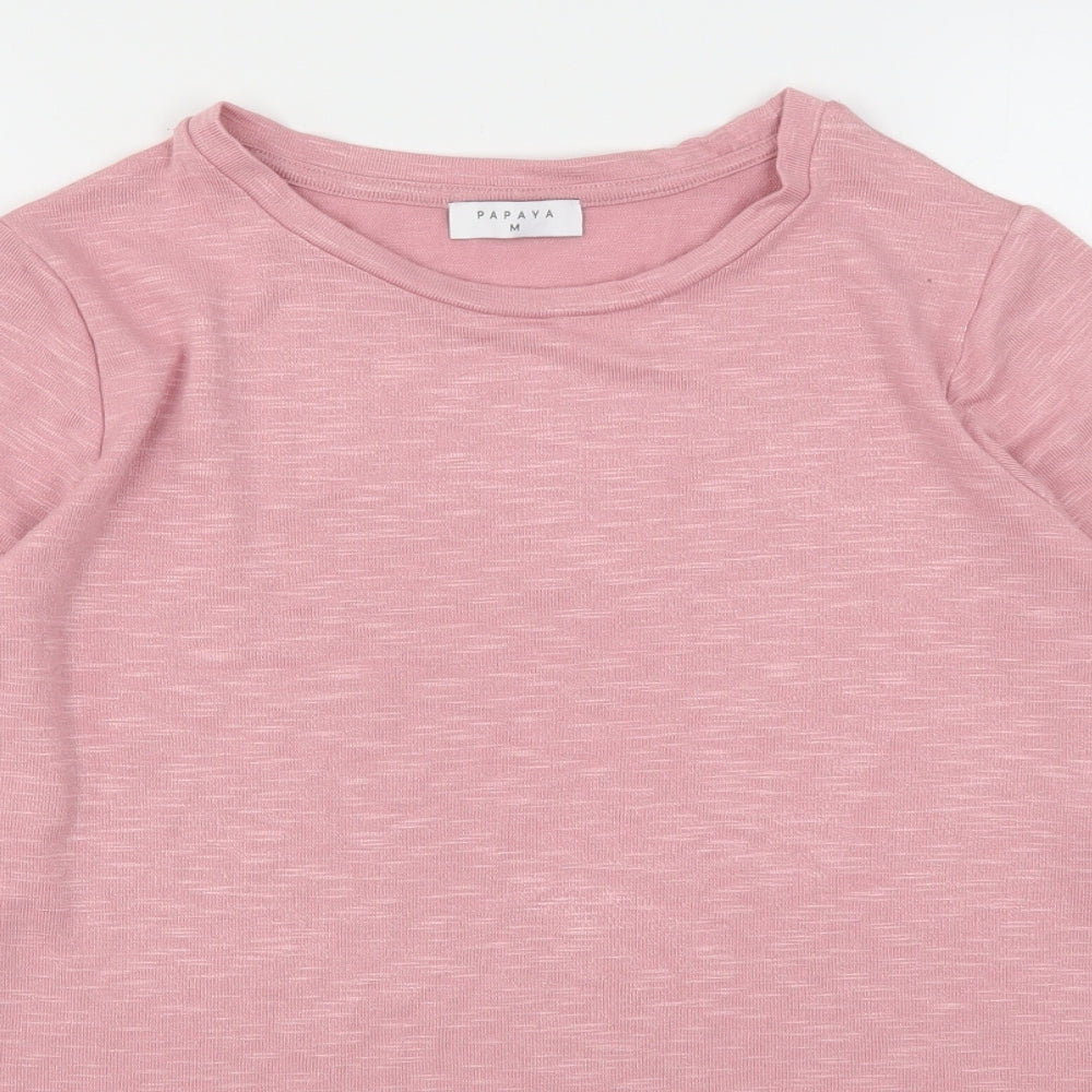 Womens UK Size M Papaya Pink Pullover Jumper