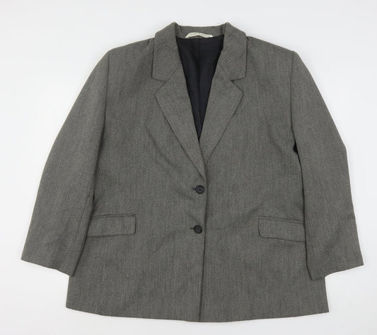 Marks and Spencer Womens Grey  Polyester Jacket Suit Jacket Size 20