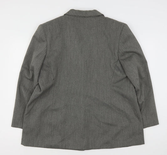 Marks and Spencer Womens Grey  Polyester Jacket Suit Jacket Size 20