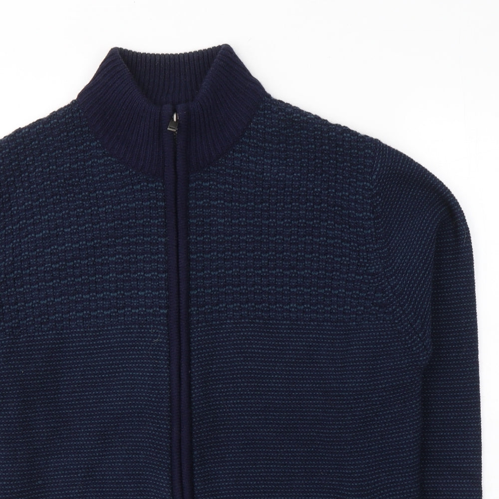 Womens UK Size M Marks and Spencer Blue Full Zip Sweatshirt