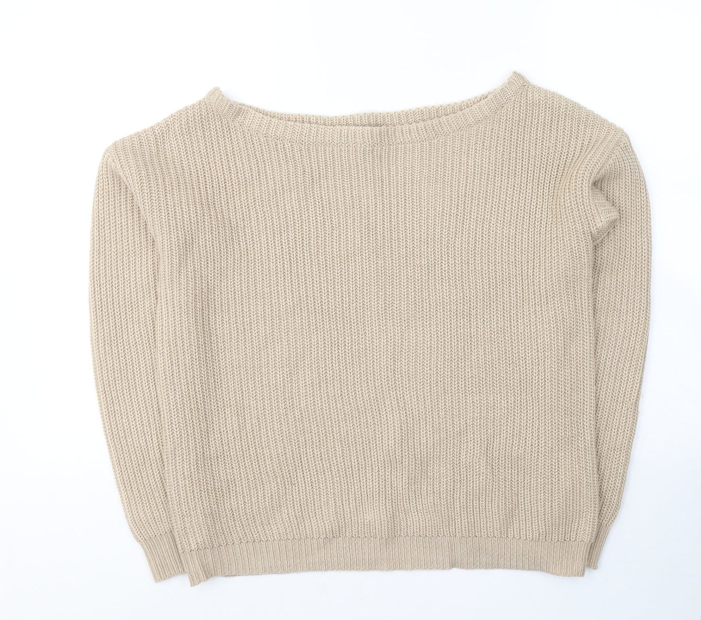 Womens UK Size S Missguided Beige Pullover Jumper