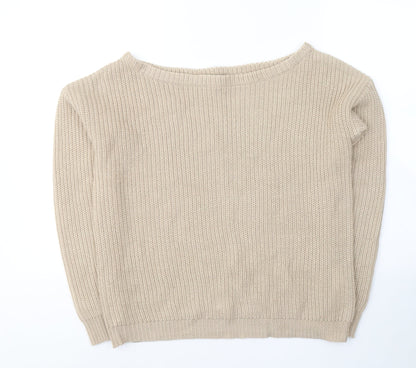 Womens UK Size S Missguided Beige Pullover Jumper