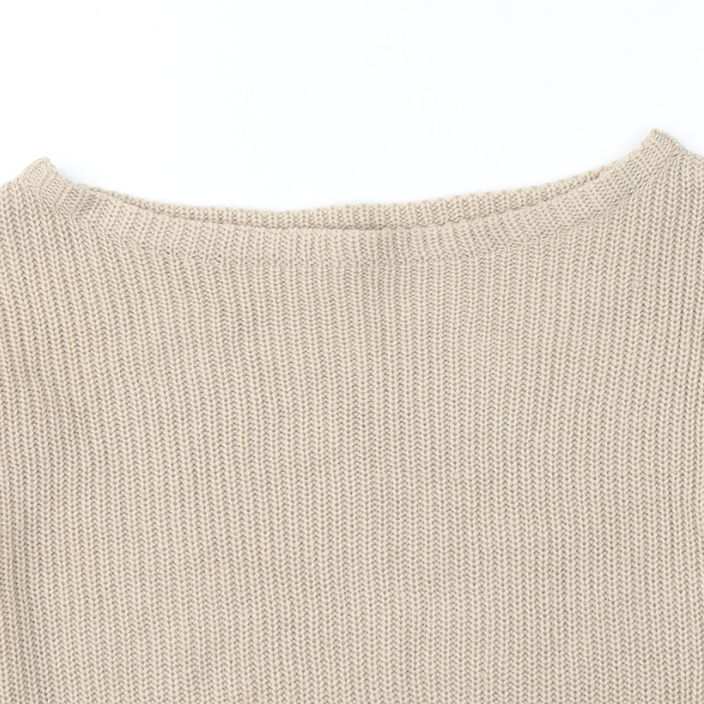 Womens UK Size S Missguided Beige Pullover Jumper