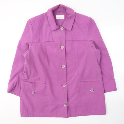 Womens UK Size 14 EWM Pink Trench Coat
