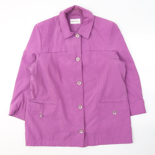 Womens UK Size 14 EWM Pink Trench Coat