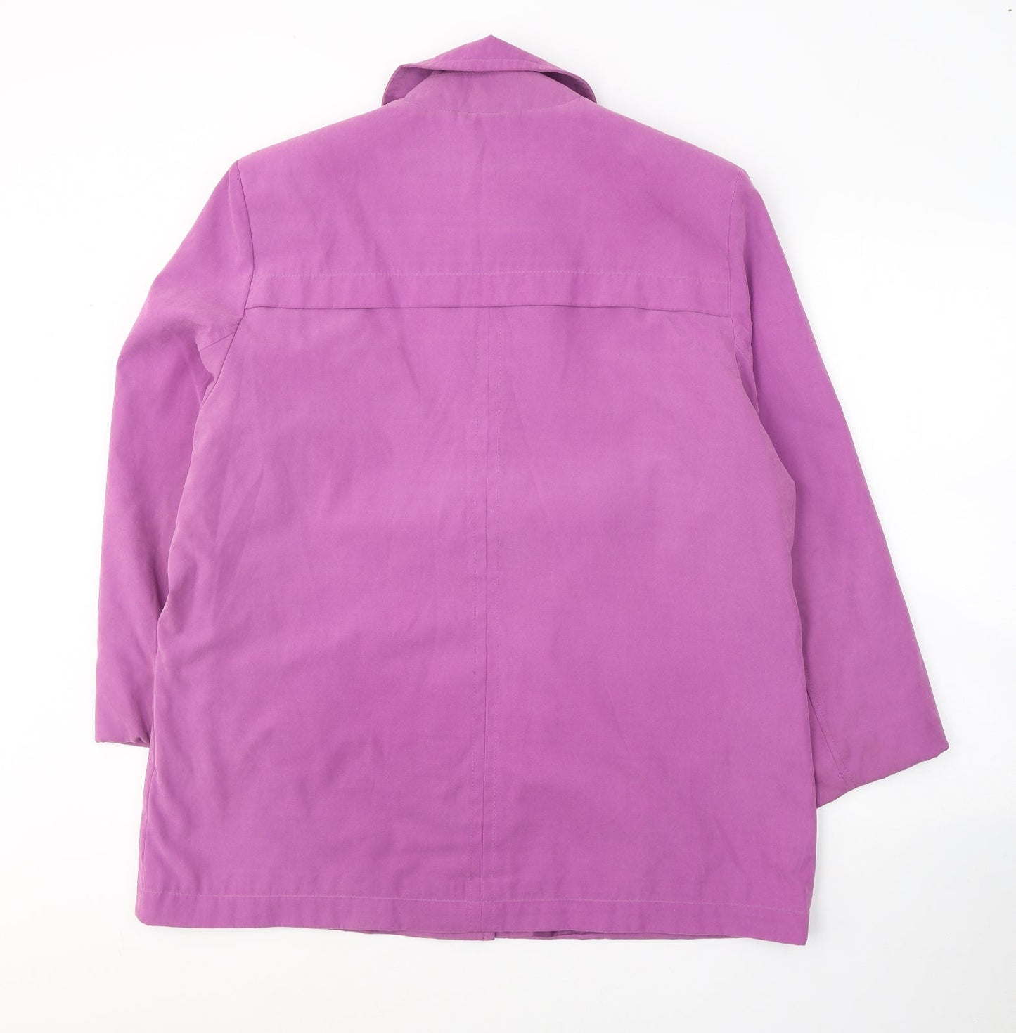 Womens UK Size 14 EWM Pink Trench Coat