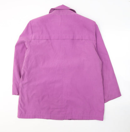 Womens UK Size 14 EWM Pink Trench Coat