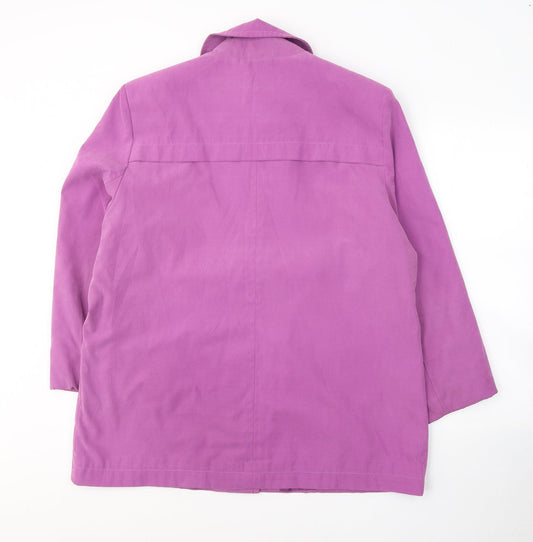 Womens UK Size 14 EWM Pink Trench Coat
