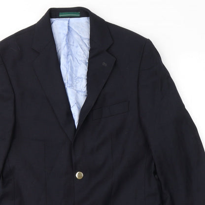 Mens UK Size S Greenwoods Regular Blue Suit Jacket