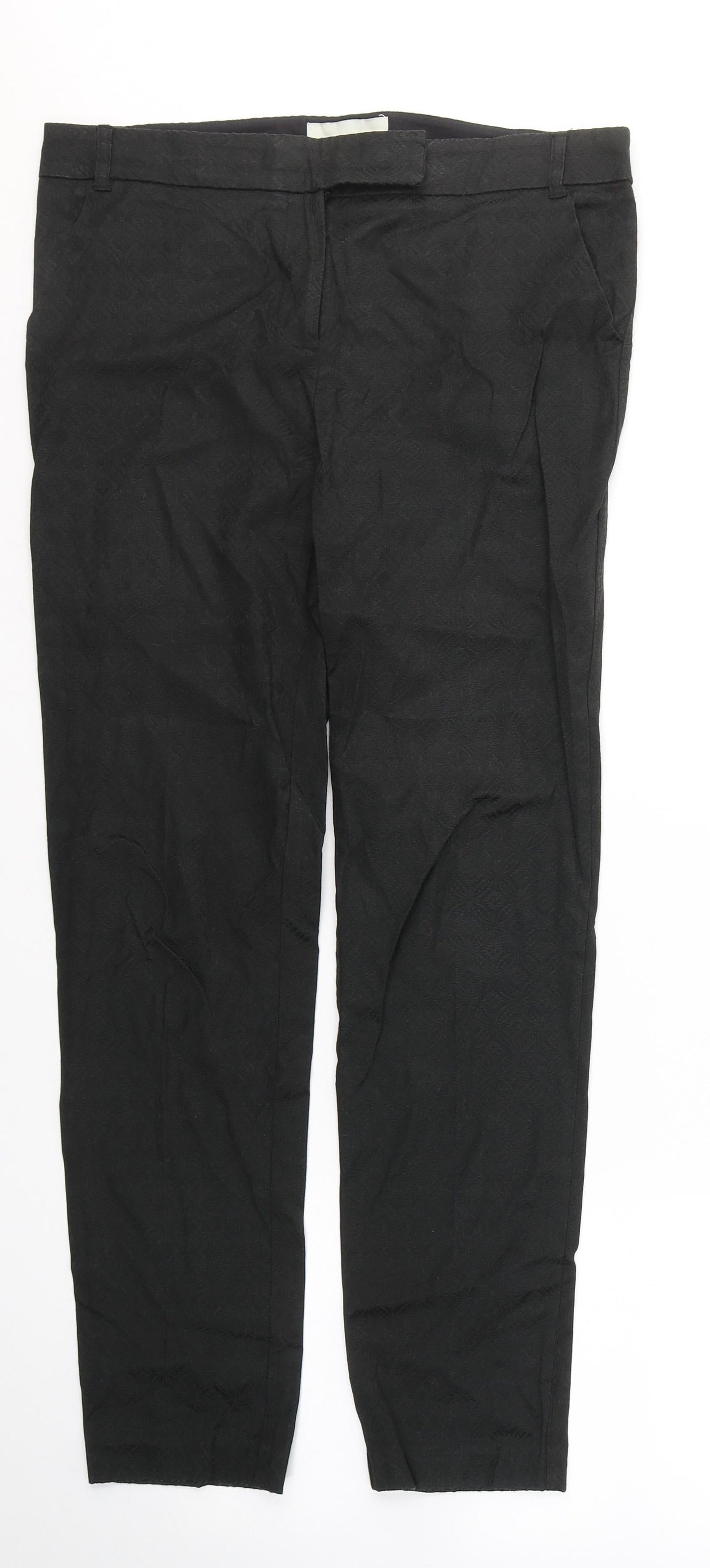 Womens UK Size 10 NEXT Regular Fit  Black Trousers