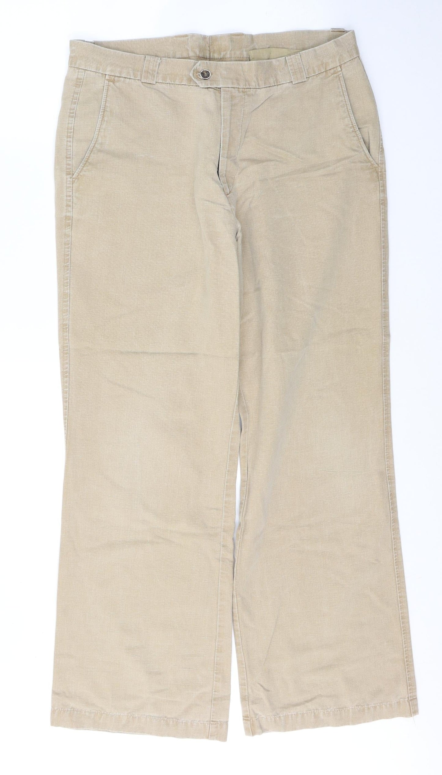 Pemus Mens Brown  Cotton Trousers  Size 34 L29 in Slim Button