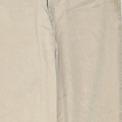 Pemus Mens Brown  Cotton Trousers  Size 34 L29 in Slim Button