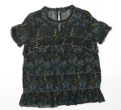 Womens UK Size 8 River Island Black Basic Blouse