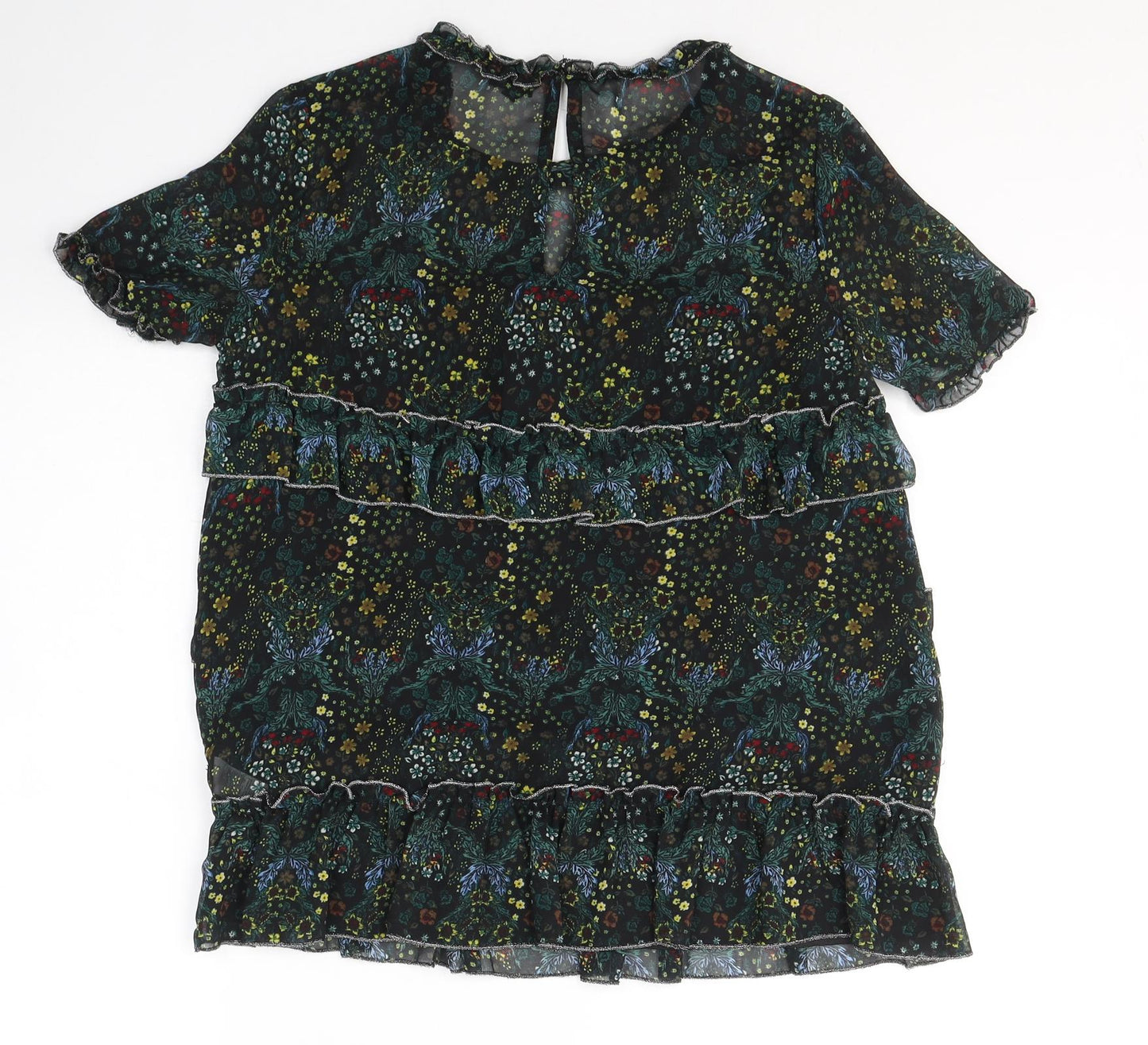 Womens UK Size 8 River Island Black Basic Blouse