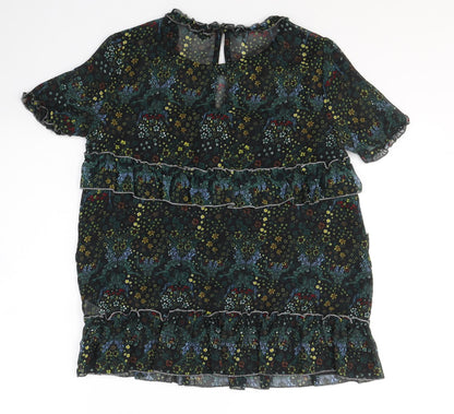 Womens UK Size 8 River Island Black Basic Blouse