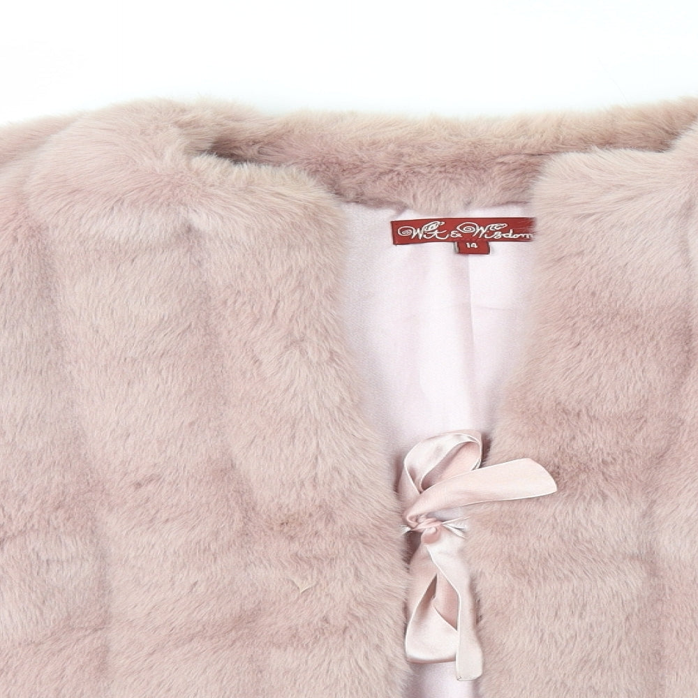 wit&wisdom Womens Pink   Jacket  Size 14  Tie