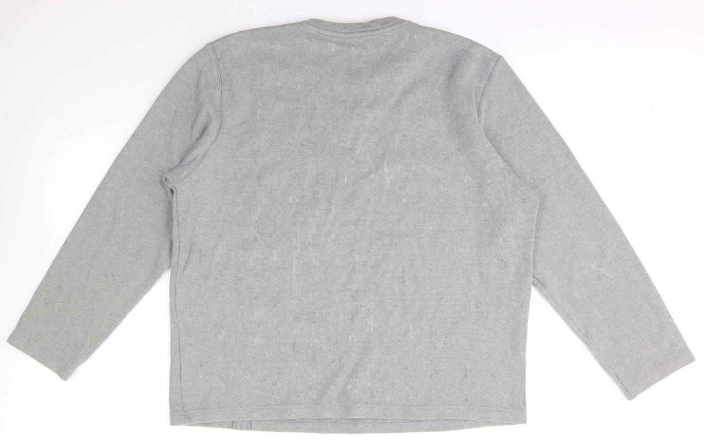St Bernard Mens Grey V-Neck  Cotton Pullover Jumper Size XL