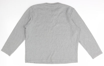St Bernard Mens Grey V-Neck  Cotton Pullover Jumper Size XL