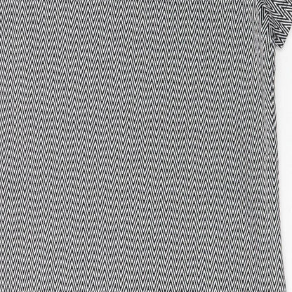 Peacocks Womens Black Herringbone Polyester A-Line  Size 10  Scoop Neck Pullover