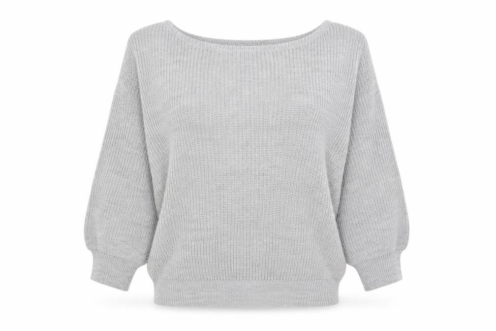 Womens UK Size S Femme Luxe Grey Pullover Jumper