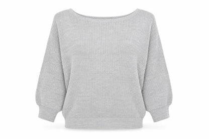 Womens UK Size S Femme Luxe Grey Pullover Jumper