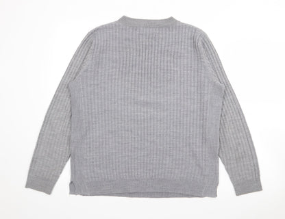 Womens UK Size 16 Papaya Grey Pullover Jumper