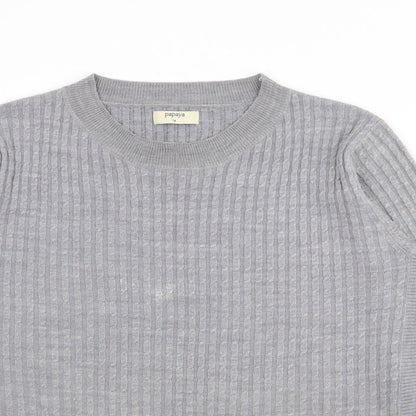 Womens UK Size 16 Papaya Grey Pullover Jumper