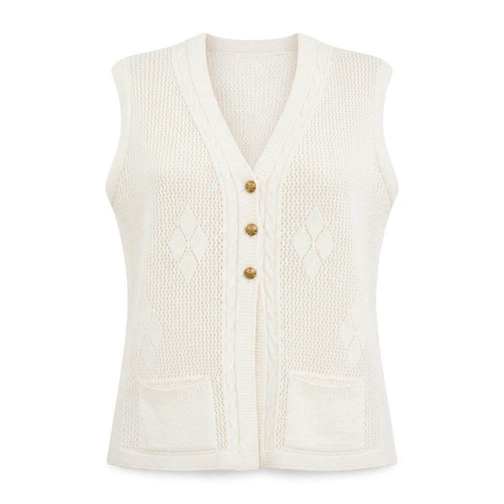 Womens UK Size L Pulse White Cardigan Jumper