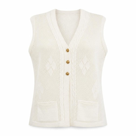 Womens UK Size L Pulse White Cardigan Jumper