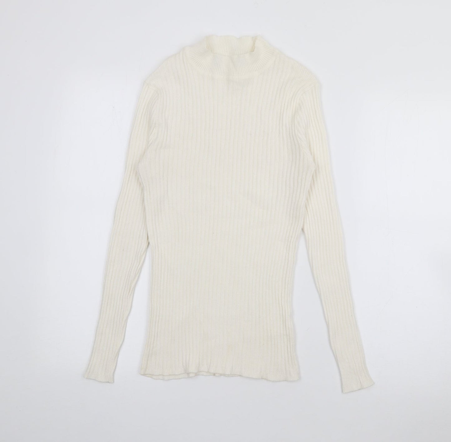 Womens UK Size M Preworn Ivory Pullover Jumper