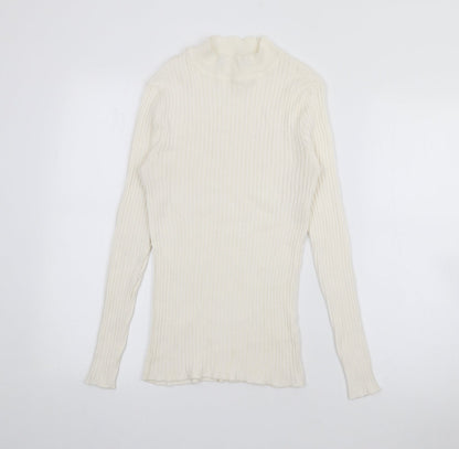 Womens UK Size M Preworn Ivory Pullover Jumper